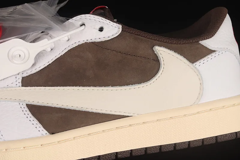All Categories Air Jordan Jordan Series Basketball Shoes Air Jordan 1 Low Travis Scott x Air Jordan 1 Low OG AJ1 Joe 1 Overhook White Brown Suede Low-top Basketball Shoes DM2508-586